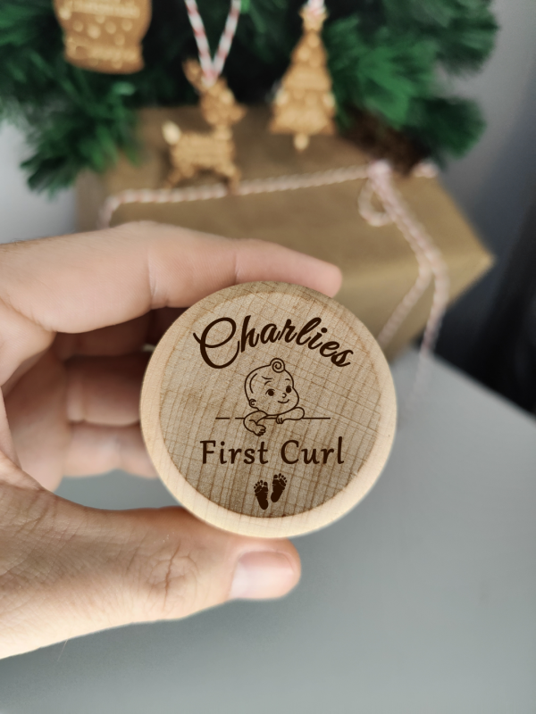 Personalised First Curl Box Gift Baby First Curl For Boys and Girls - Image 5