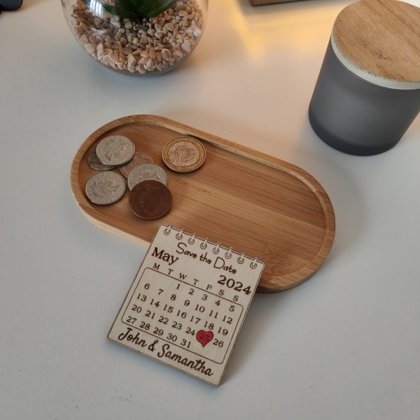 Personalised Save the Date Fridge Magnet Ready to Send Laser Engraved wooden Wedding invitation - Image 7