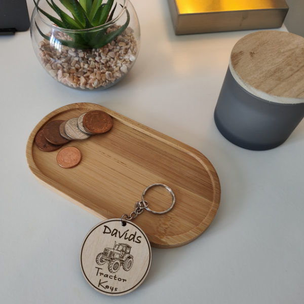 Personalised Tractor Keyring Laser Engraved with Name Ideal birthday present or stocking filler Gift - Image 5