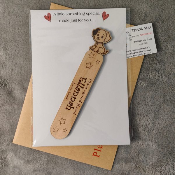 Personalised Bookmark for kids Cute Animal Laser Engraved Gift With Name Ideal for Christmas Birthday or Back to School Bag