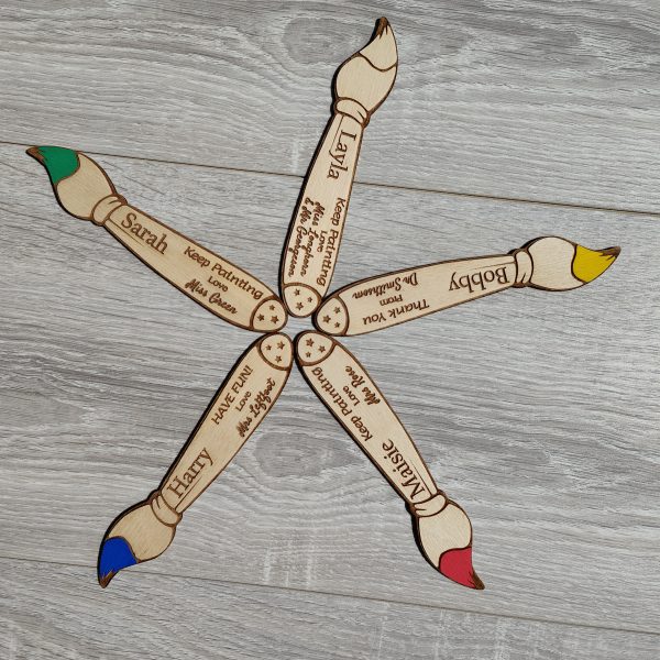 Personalised Class Gift From Teacher end of term for kids in Nursery or School Teacher Bookmark paintbrush - Image 5