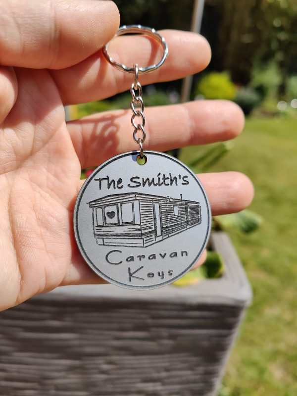 Personalised Static Caravan Gift Laser Engraved Acrylic with Name Ideal birthday present or stocking filler