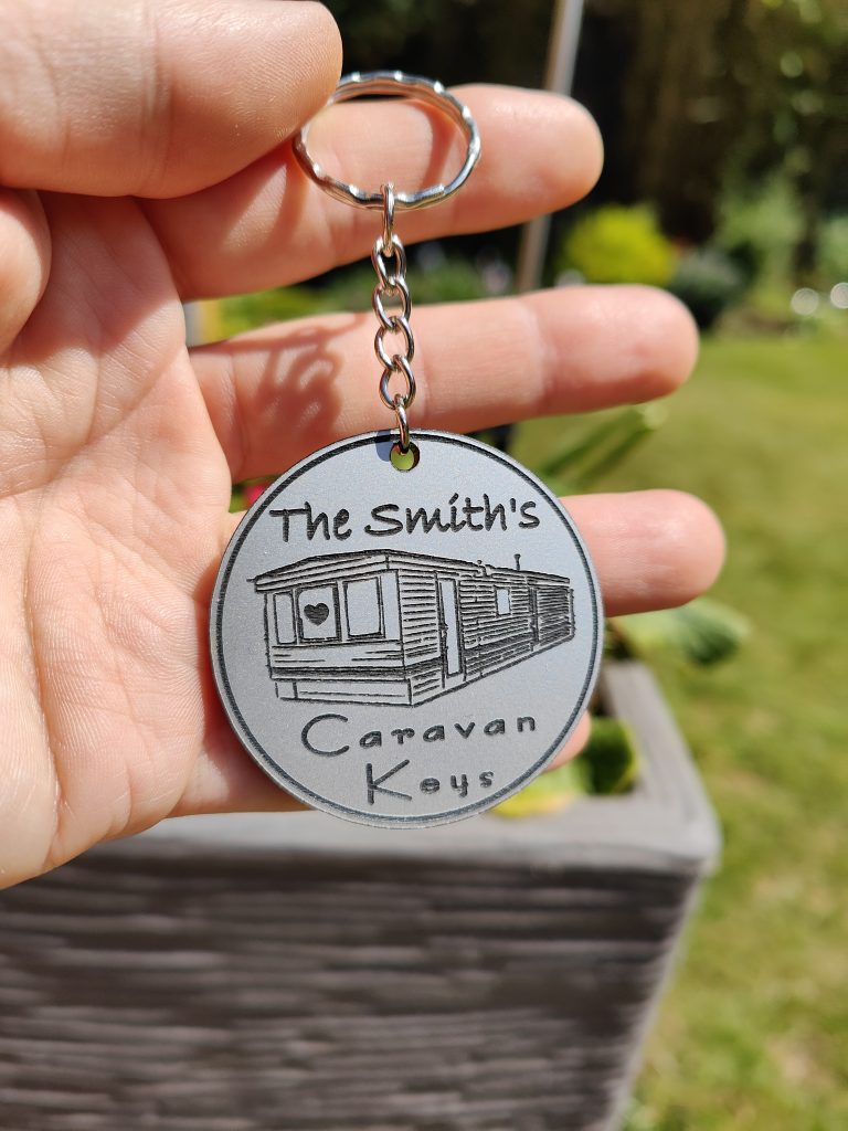 Personalised Static Caravan Gift Laser Engraved Acrylic with Name Ideal birthday present or stocking filler