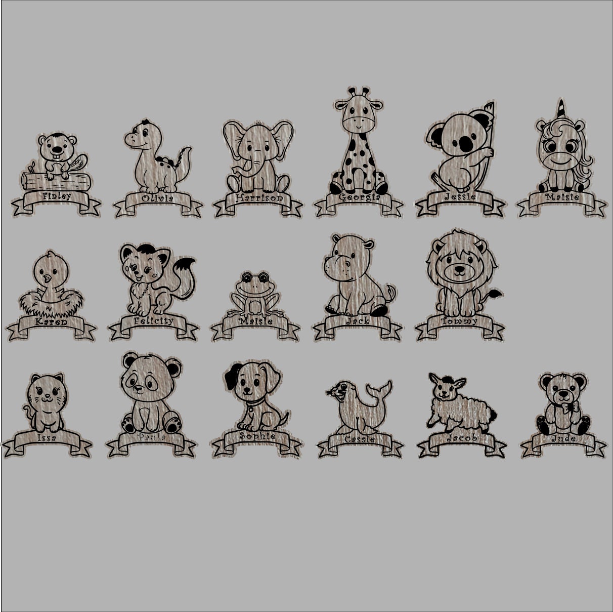 Personalised Animal Fridge Magnet: Laser Engraved Wooden Gift - Image 3