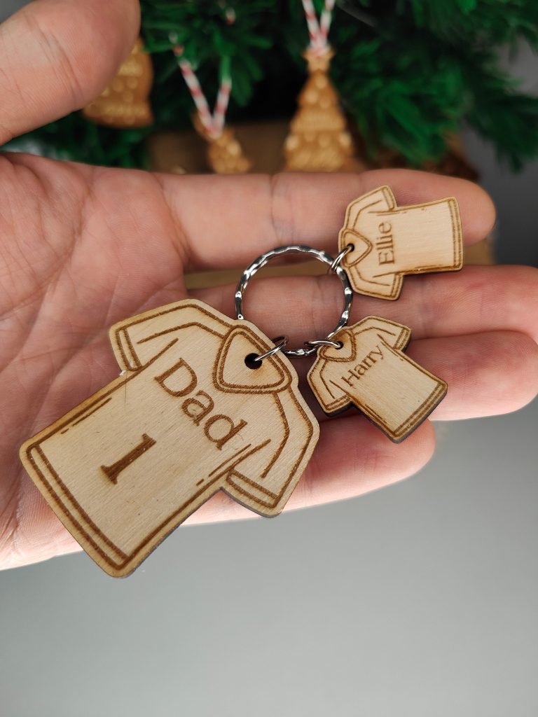 Personalised Football Shirt Keyring, Engraved Team Gift