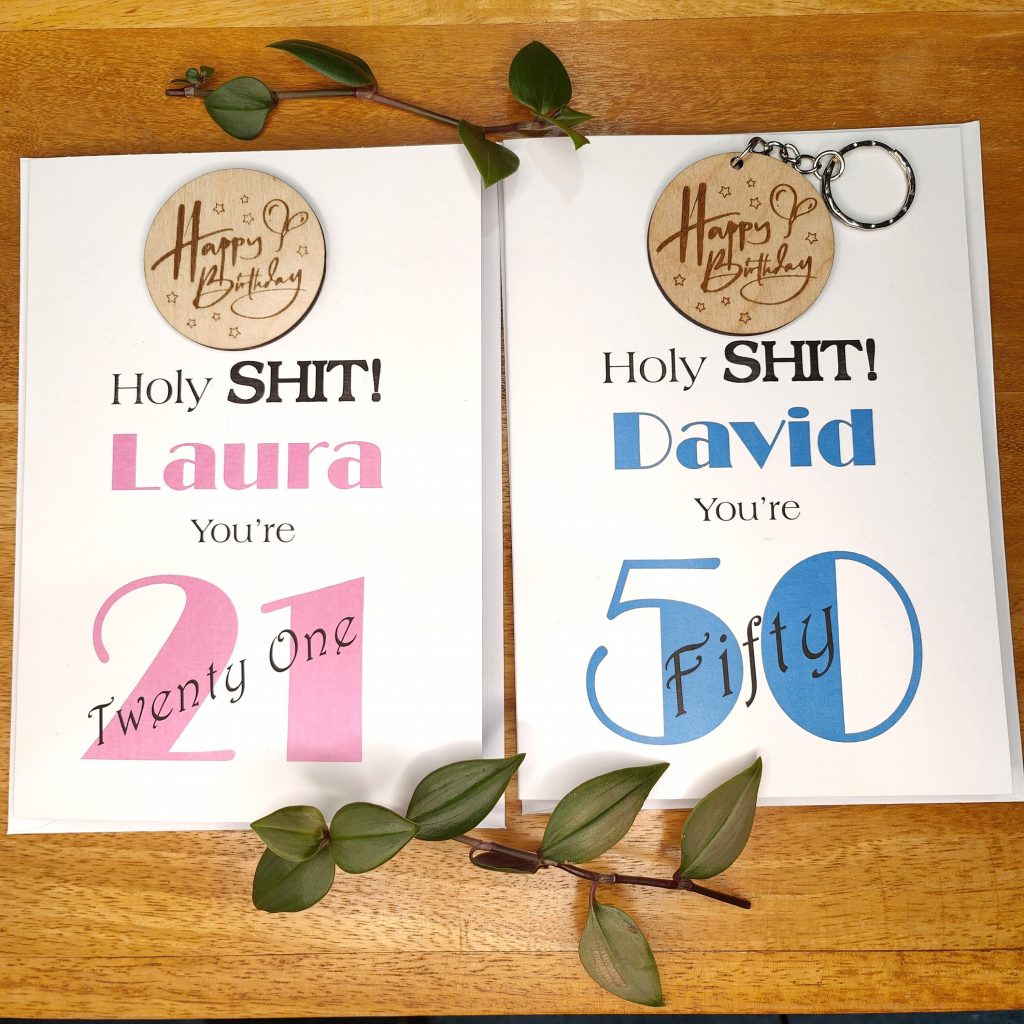 Personalised Milestone Birthday Card with Laser-Cut Gift