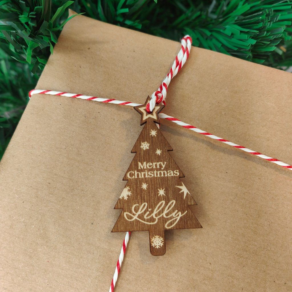 personalised christmas present tag label