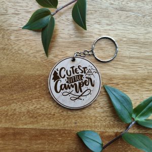 Cutest Camper Keyring Tag
