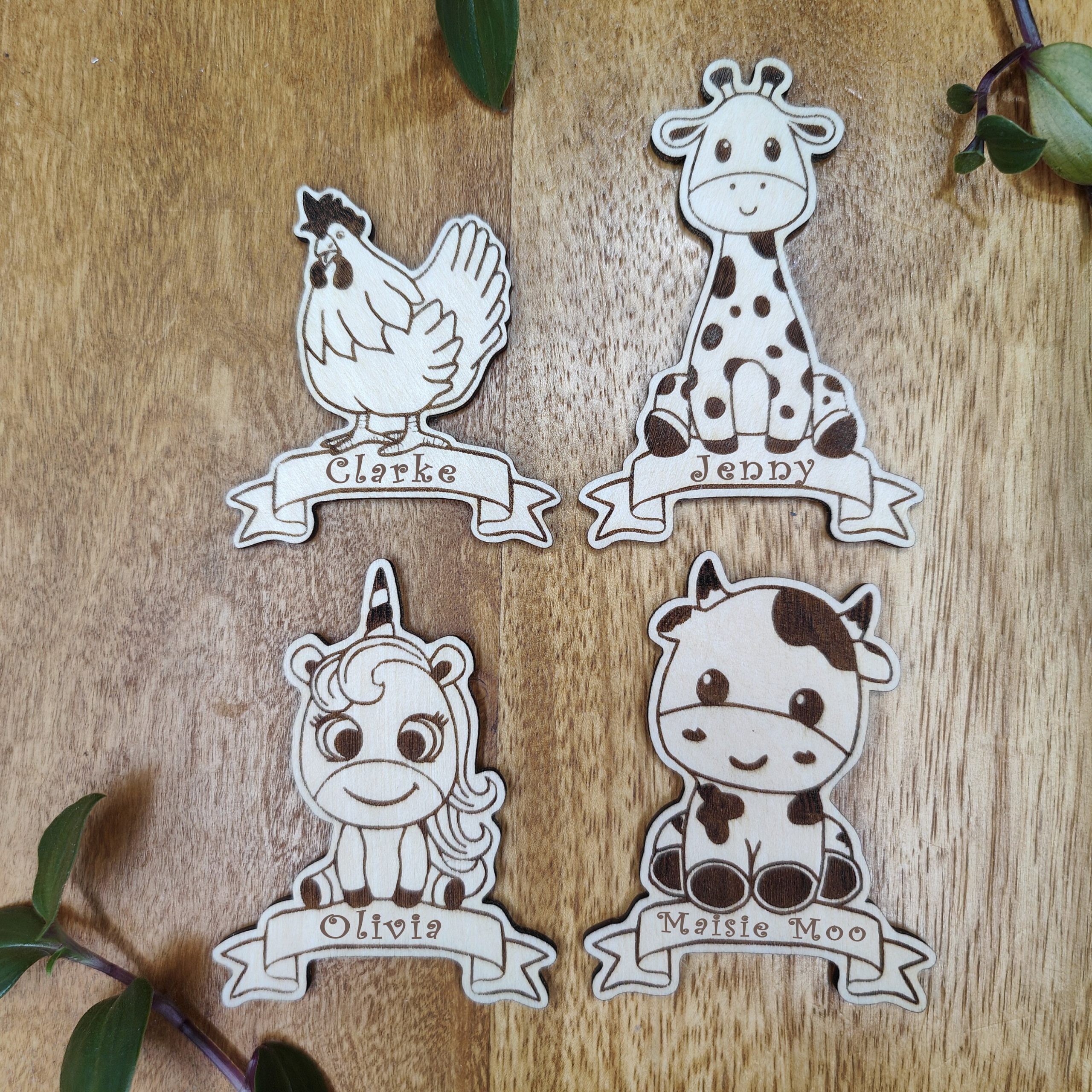 Personalised Cute animal fridge magnet gift stocking filler
