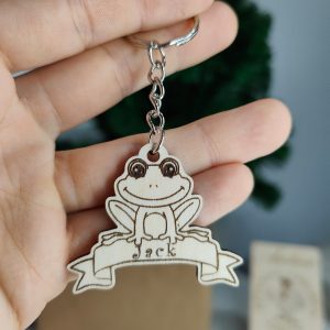 Personalised Cute frog Keyring gift