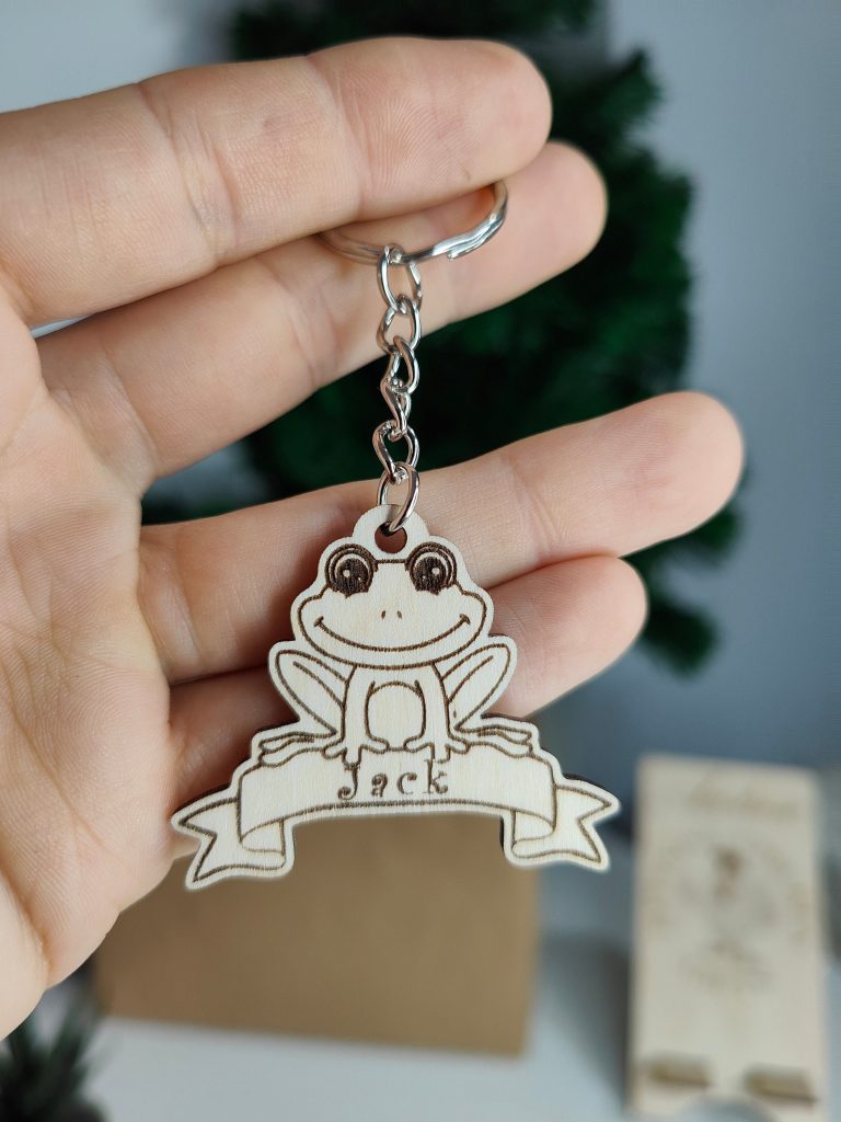 Personalised Cute frog Keyring gift