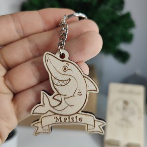 Personalised Shark Keyring gift