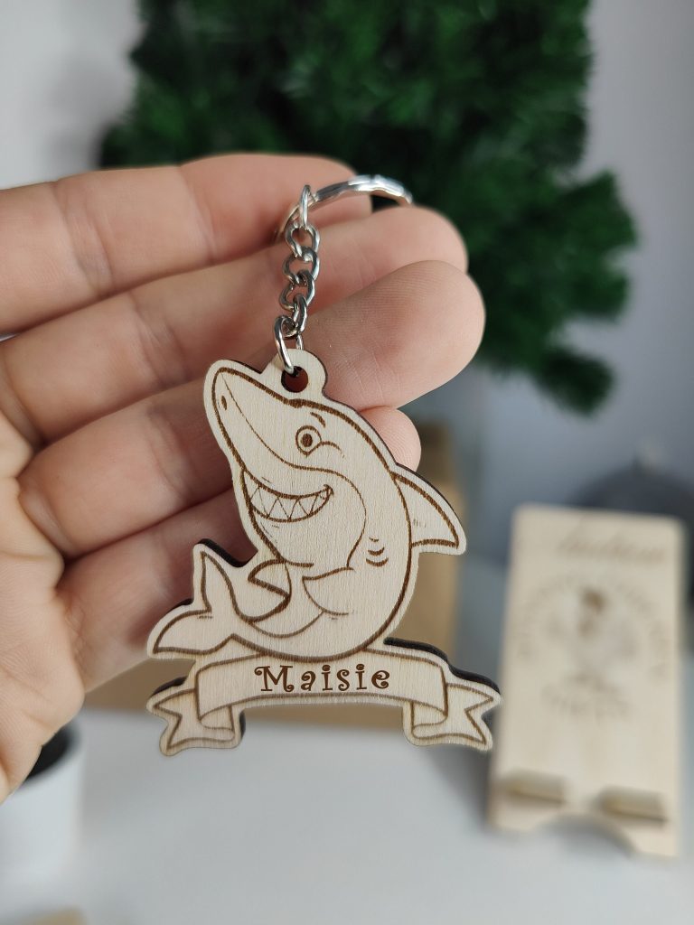 Personalised Shark Keyring gift