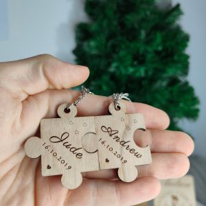 Personalised his and hers jigsaw missing peice anniversary gift