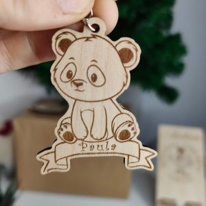 Personalised Cute Panda Gift Keyring bag tag