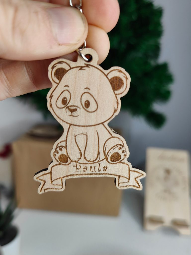 Personalised Cute Panda Gift Keyring bag tag
