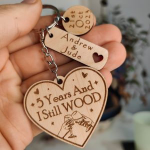 Personalised wood anniversary gift funny
