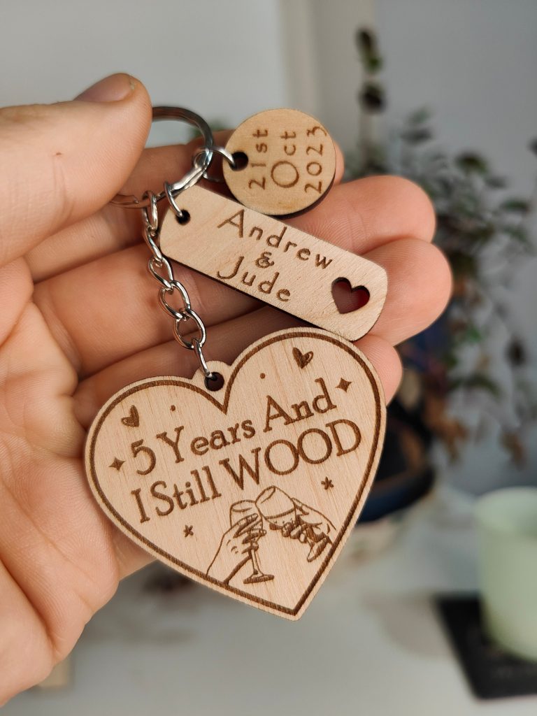 Personalised wood anniversary gift funny