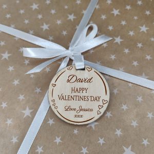 Personalised Valentines day Gift Tag Label Bottle tag for him or her