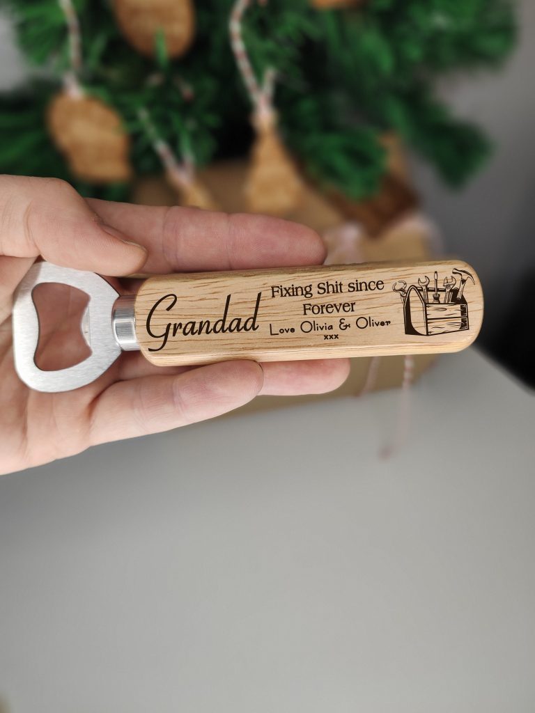 Personalised Bottle Opener cheeky or rude gift for those who fix everything!