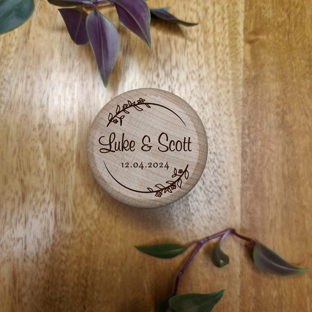 Personalised Wedding Ring Box for Ring Bearer proposal Box Ring Pillow