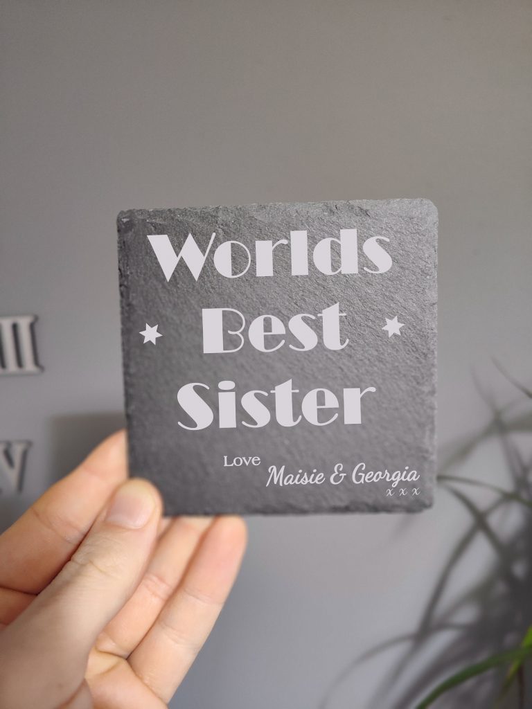 Personalised Worlds Best Brother or Sister Coaster for him or Her.