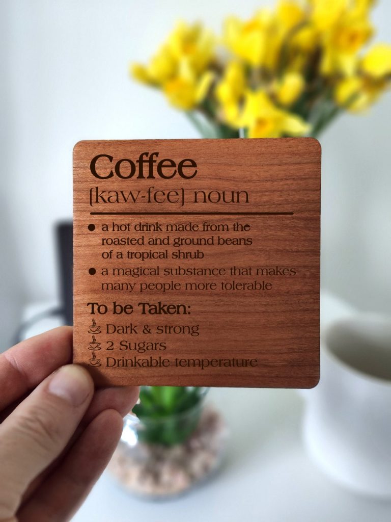 Personalised coffee lovers gift funny for him or her