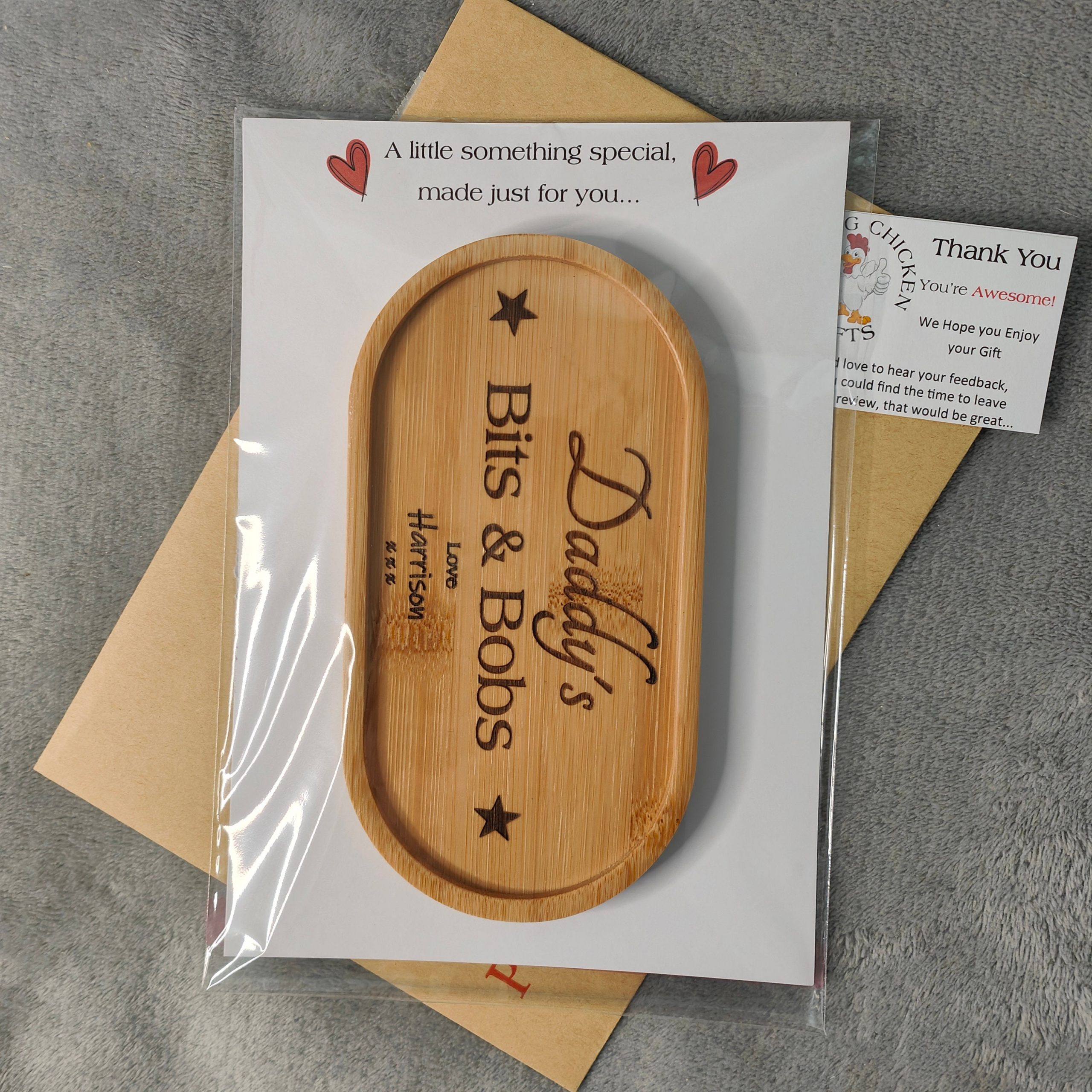 Personalised Wooden Trinket Tray: Engraved Ring & Coin Holder - Image 7