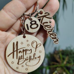 Personalised Birthday gift keyring