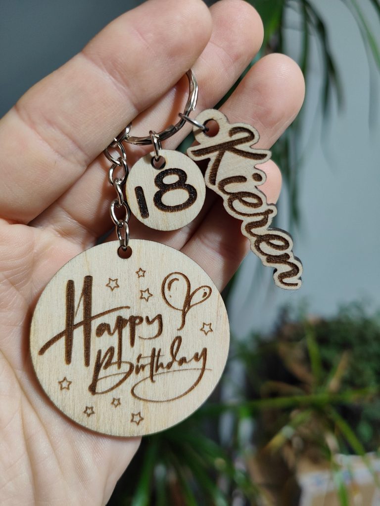 Personalised Birthday gift keyring