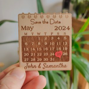 Personalised save the date magnet wedding invitation
