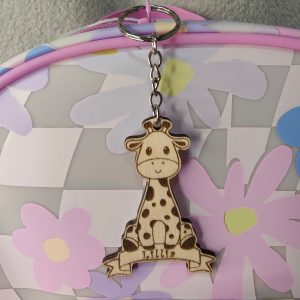 personalised kids bag tag giraffe cute animal