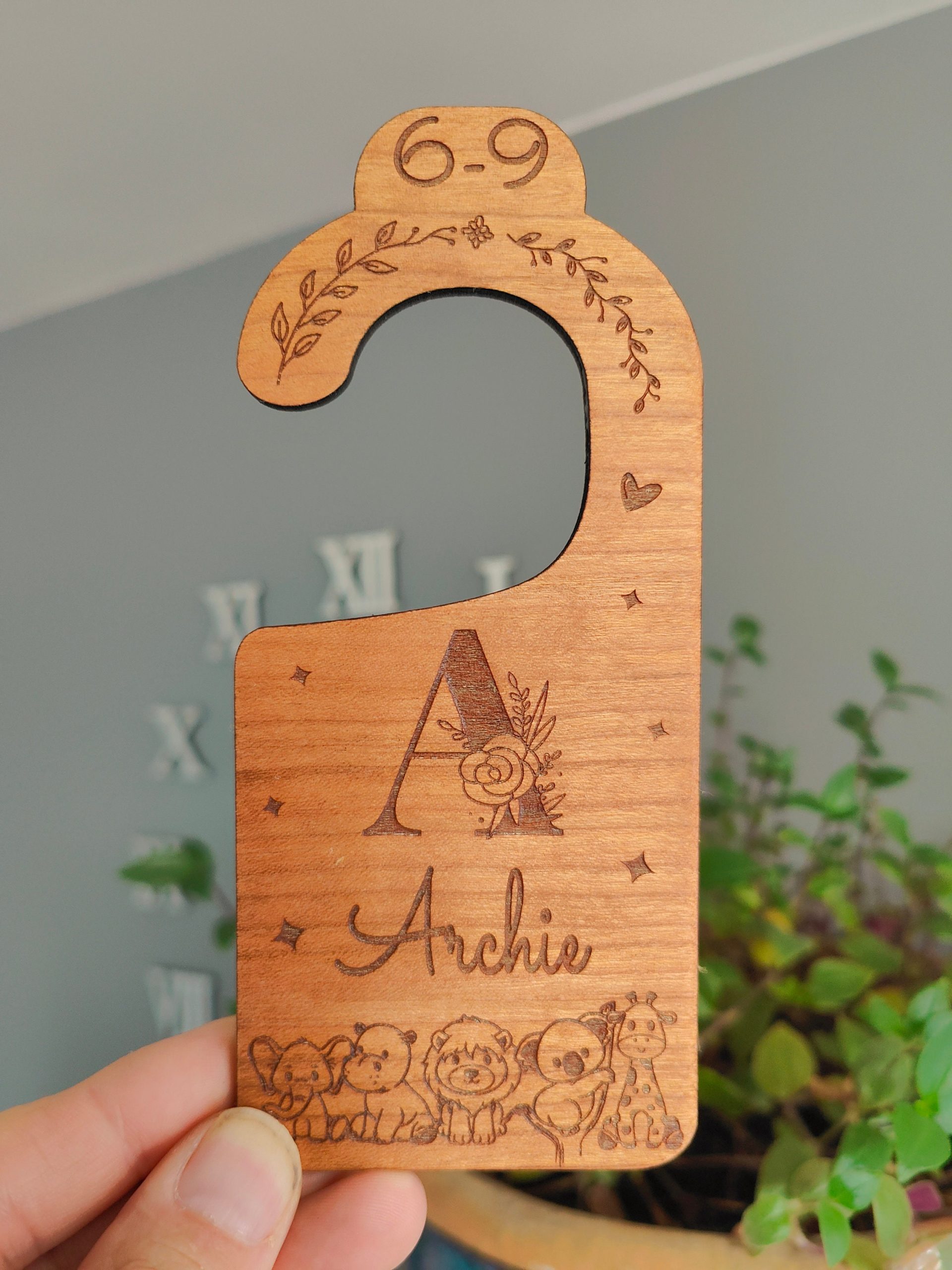 Personalised Baby Clothes Dividers: Jungle Theme Nursery Decor - Image 4