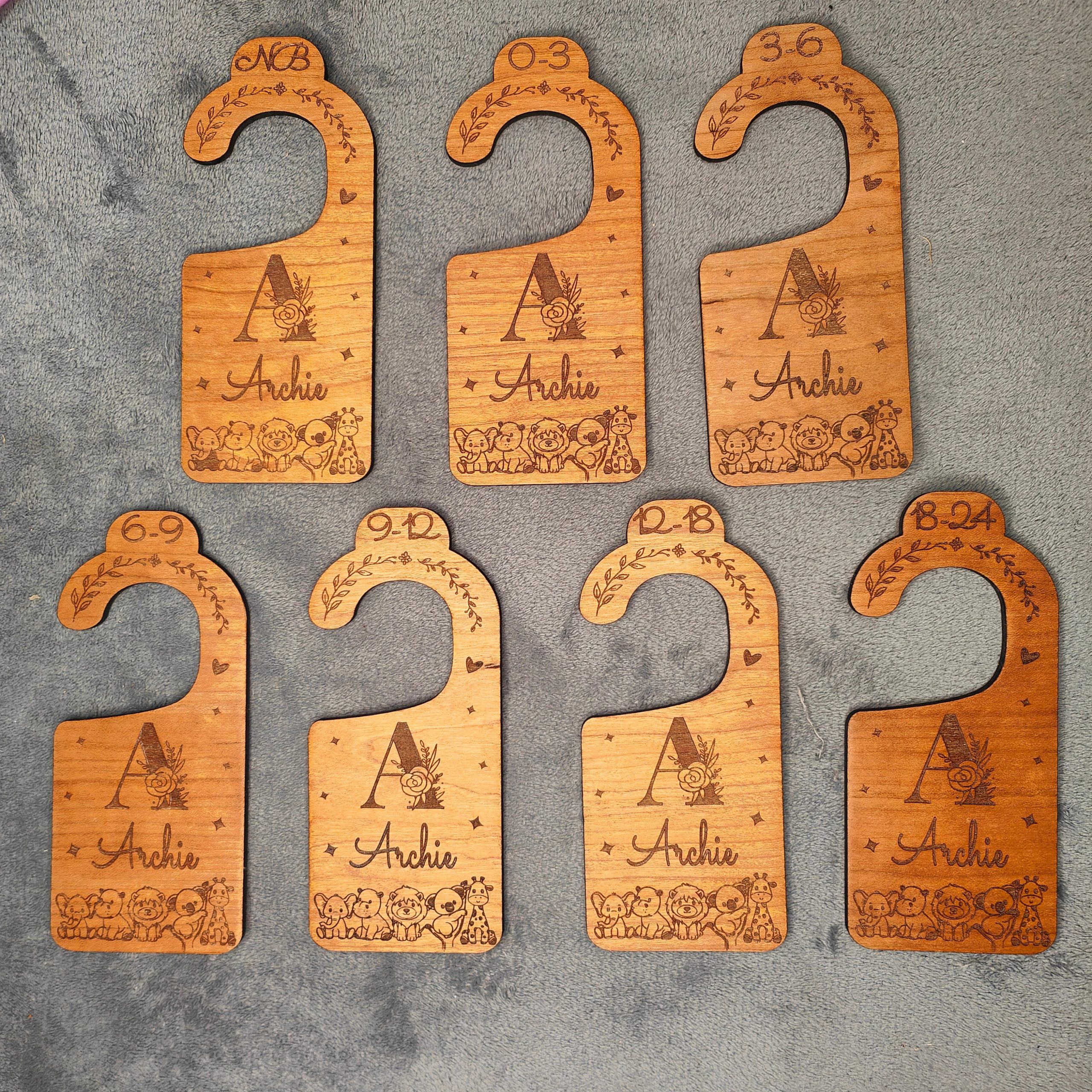 Personalised Baby Clothes Dividers: Jungle Theme Nursery Decor - Image 2