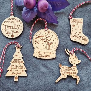 Personalised Christmas Bauble: Teacher Class Gift, Corporate Xmas Ornament