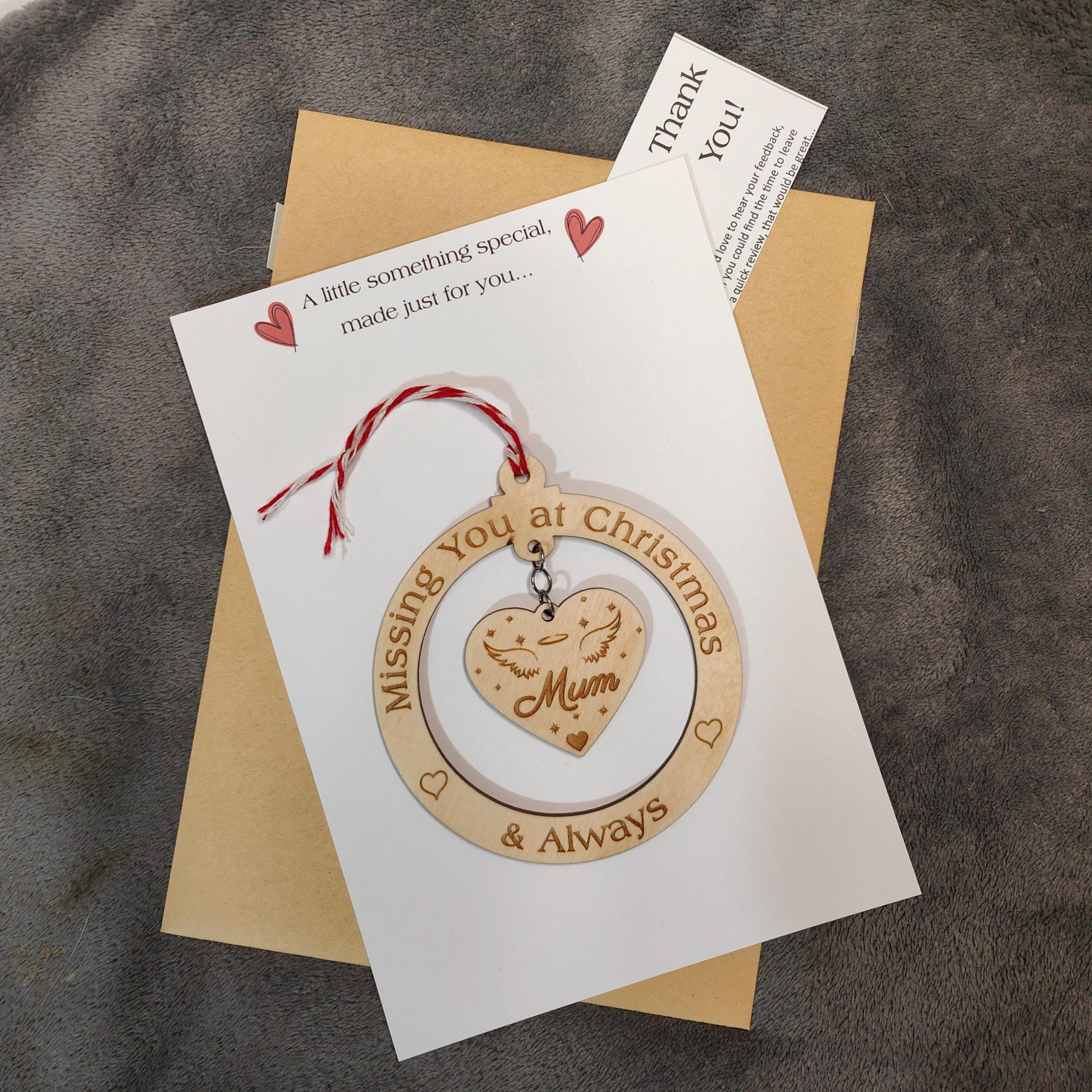 Personalised Christmas Memorial bauble tree decoration for lost loved ones missing at Xmas - Image 7