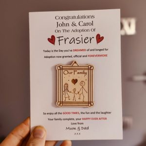 Personalised Adoption Card: Family Keepsake Token