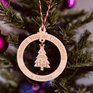 Personalised Christmas Memorial bauble tree decoration