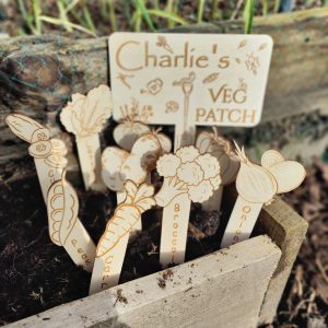 Personalised Garden Sign & Plant Labels – Custom Veg Patch – Gift for Gardener